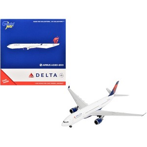 Airbus A330-200 Commercial Aircraft "Delta Air Lines" White with Red and Blue Tail 1/400 Diecast Model Airplane by GeminiJets - 1 of 4
