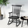 Tangkula 2PCS Wooden Rocking Chair Single Rocker Indoor Garden Patio Yard Black - image 3 of 4