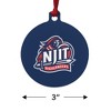 New Jersey Institute of Technology Primary Logo Aluminum Holiday Christmas Tree Ornament - 3 of 4