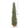 4ft. Green Pine Artificial Christmas Tree with 70 Warm White Lights in Burlap Base – Petite Rustic Holiday X-Mas Accent - 2 of 4