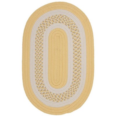 Colonial Mills Flowers Bay - Yellow 2 Ft x4 Ft Oval Rug Indoor/Outdoor 100% Polypropylene
