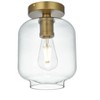 Elegant Lighting Collier 7.5 Inch Flush Mount Clear Shade in Satin Gold - 3 of 4