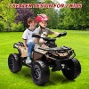 Kids Rideable Terrain Vehicle, 2-Seater Electric Kids Vehicle, Licensed Can-Am Quad Bike with LED Lights and Music, 3-Speed, Brown - 4 of 4