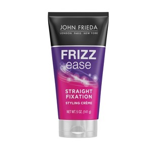 John Frieda Frizz Ease Straight Fixation Styling Crème, Hair Product for Smooth, Silky, No-Frizz Hair - 5oz - 1 of 4