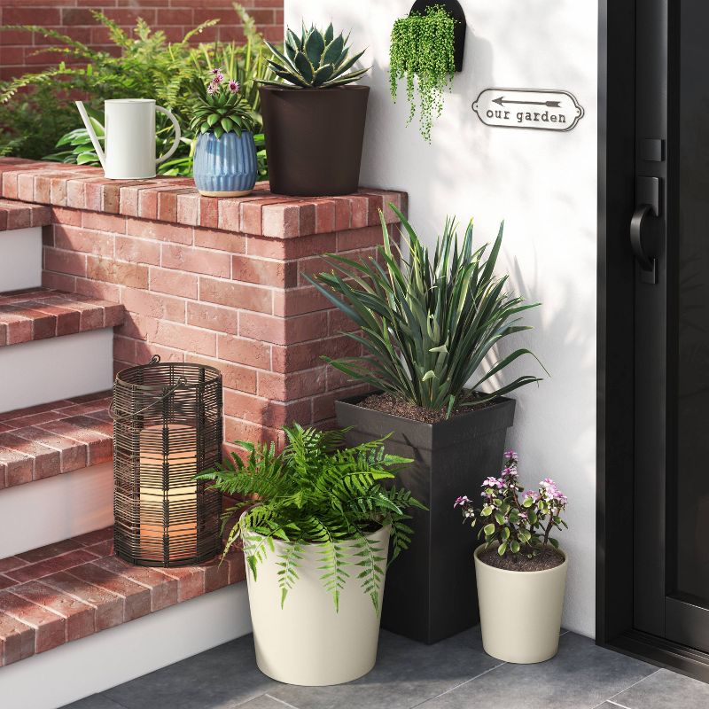Aesthetic Plastic Indoor Outdoor Planter Pot - Threshold™, 3 of 8