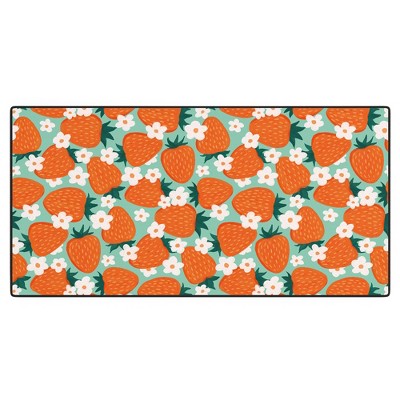 Avenie Strawberry Summer Desk Mat -Deny Designs