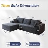 MAXYOYO 104" Modular Couch with Chaise and 49'' Boneless Chaise Lounge, Sofa in A Box, No Assembly Required, 3 Packages Shipping - 2 of 4