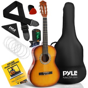 Pyle 36'' 3/4-Scale Classical Guitar Kit - PGACLS82CBS (Cherry Burst) - 1 of 4