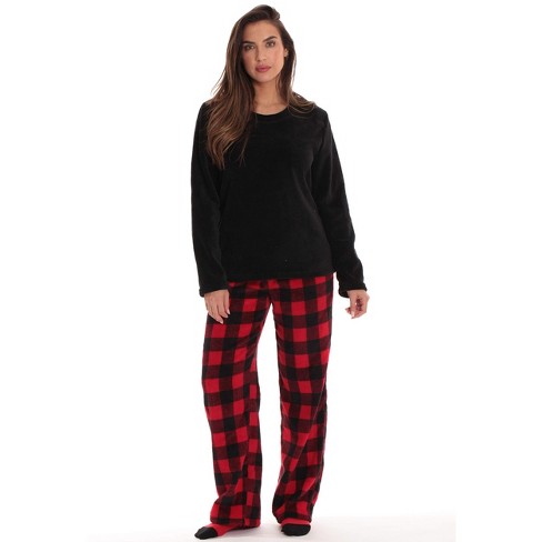 Just Love Women's Fleece Pajama Pants - Soft and Cozy Sleepwear Lounge PJs  (Buffalo Plaid Red, X-Large) 