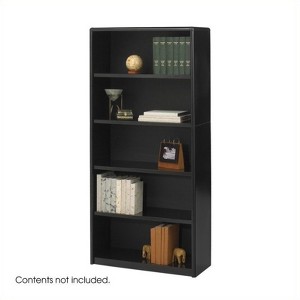 Steel ValueMate 5 Shelf Economy Steel Bookcase in Black - Safco - 1 of 3