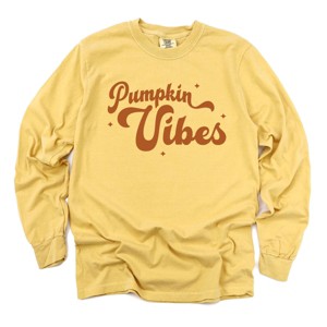 Simply Sage Market Pumpkin Vibes Stars Garment Dyed Long Sleeve - 1 of 4