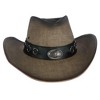 Kenny K Men's Vegan Leather Western Hat with Conchos - 2 of 4