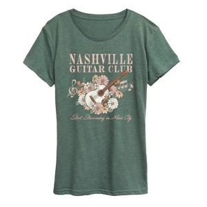 Women's - Instant Message - Nashville Guitar Short Sleeve Graphic T-Shirt - 1 of 4