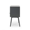Syemin End Tables Narrow Side Table, Living Room Tables, Bedside Table with Drawer, Night Stand, Side Tables Living Room, Gray, 18"*11.8"*23.8" - 4 of 4