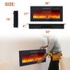 36" Ultra Thin Electric Fireplace Wall Mounted, Recessed Wall Fireplace Electric w/Remote Control & Touch Screen, Adjustable 12 Flame Colors 5 Speed - 4 of 4