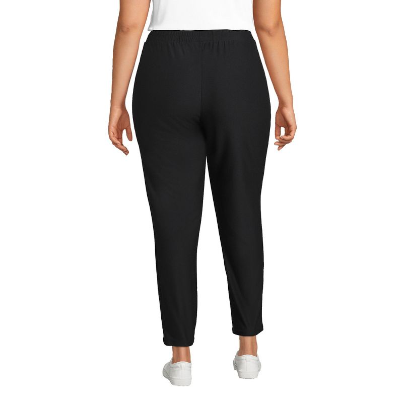 Lands' End Women's Active High Rise Soft Performance Refined Tapered Ankle Pants, 2 of 7