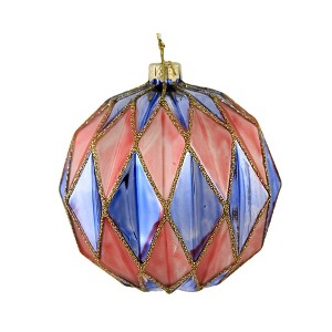 Cody Foster 2.5 Inch Midcentury Diamond Baubles Small Christmas Tree Ornament , Christmas Decor Honeycomb Waffle Mid-Century (1PC) - 1 of 4