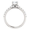 Pompeii3 1 Ct Round Diamond Engagement Ring 14k White Gold Prong Set Single Row - 2 of 4