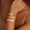 Gold Bracelets for Women Non Tarnish Dainty 14K Real Gold Plated Bangle Cuff Bracelets Stack for Women - 2 of 4