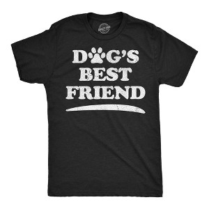 Mens Funny T Shirts Dogs Best Friend Sarcastic Puppy Lovers Graphic Novelty Tee For Men - Crazy Dog Men's T Shirt Black 4XL - 1 of 4
