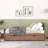 CAVINAS Twin Size Modern Wood Platform Bed Frame with Drawers/Trundle,No Box Spring Needed - 4 of 4