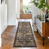 Washable Long Runner Rug, Oriental Vintage Floral Rug, Low Pile Non-Slip Soft Faux Wool Rug, Hallway, Bedroom, Kitchen, Laundry Room, Entryway - 2 of 4