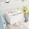 Racxily Kids Toy Storage Organizer with Rolling Drawer£¬ Modern Wooden Toy Chest with Wheels, Large Pull-Out Bin for Nursery, Bedroom or Playroom - 2 of 4
