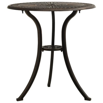 vidaXL Garden Table Bronze Cast Aluminum Medium Durable