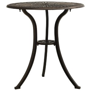 vidaXL Garden Table Bronze Cast Aluminum Medium Durable - 1 of 4