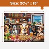 BenBen Puzzles for Adults 500 Pieces, Dogs' Dinner Party Animal Jigsaw Puzzle, 20.5" x 15" - 3 of 4