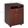 NicBex 1 Drawer Mobile File Cabinet with 1 Open Shelf and 1 Cabinet,Office Cabinet with Metal Handles and Casters,Filing Cabinet for Home Office - 3 of 4