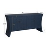 Dolonm 59 in. Industrial Credenza with 4 Doors & Wooden Legs MDF Storage Cabinet, Bronze Clasps, Adjustable Shelves, Color - 4 of 4