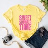 Simply Sage Market Sweet Summer Time Block Distressed Short Sleeve Tee - 3 of 4