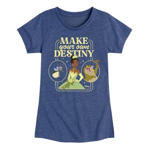 Girls' - Disney Princess - Tiana Make Your Own Destiny Fitted Short Sleeve Graphic T-Shirt - 1 of 4