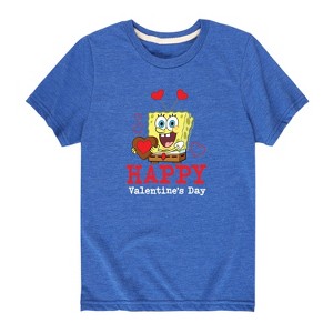 Boys' - SpongeBob SquarePants - Valentine's Day Merchandise Short Sleeve Graphic T-Shirt - 1 of 4