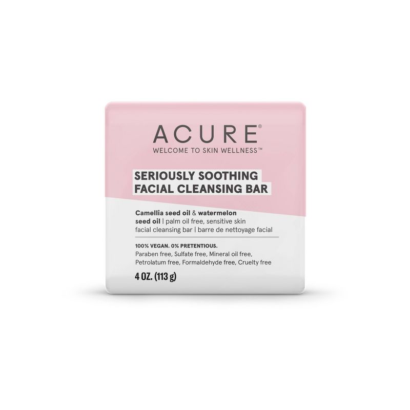 Acure Seriously Soothing Facial Cleansing Bar - 4oz, 1 of 5