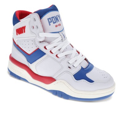 PONY Mens M110 Archive Genuine Leather Premium Lace Up Athletic Sneaker Shoe