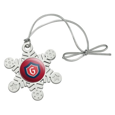 Saint Mary's College Secondary Logo Metal Snowflake Christmas Tree Holiday Ornament