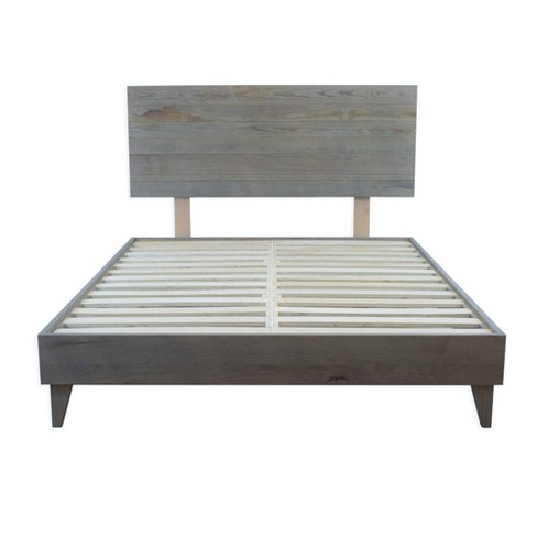 Eluxury Barnwood Platform Bed Frame And Headboard Target