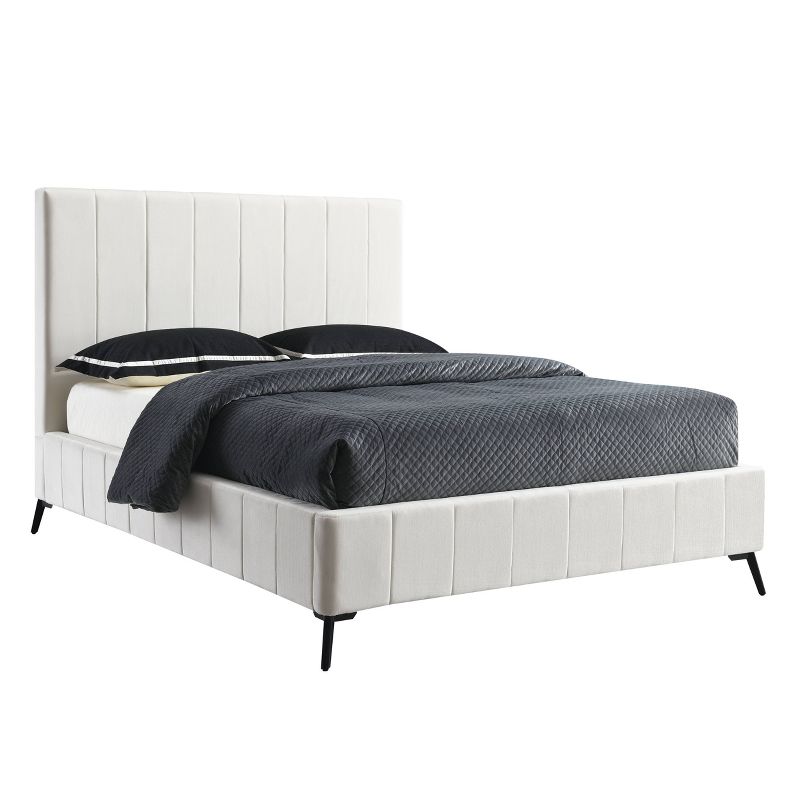  Abbyson Living Reanne Channel Upholstered Bed, 1 of 15