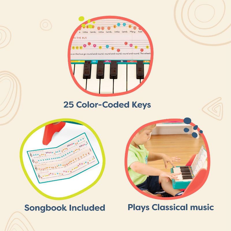 B. toys Wooden Toy Piano - Mini Maestro, 5 of 13
