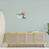 Stupell Industries Pelican with Purple Fish Framed Giclee Art, White, 20" x 16" - 3 of 4