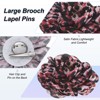 Unique Bargains Handmade Dainty Satin Fabric Big Peony Rose Flower Brooches Hair Clips 1 Pc - 2 of 4