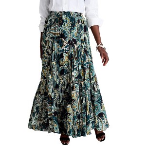 Jessica London Flowing Crinkled Maxi Skirt - 1 of 4