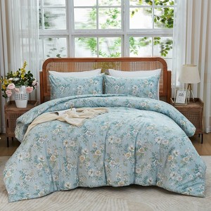 Cozy Comfort Comforter Set -Boho Tufted Shabby Chic Bedding Comforter Set, 100% cotton 3 Pieces Vintage Farmhouse Bed Set - 1 of 4