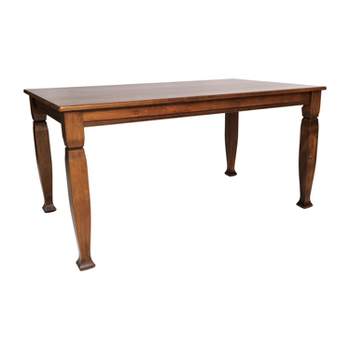 Merrick Lane Wooden Dining Table with Sculpted Legs