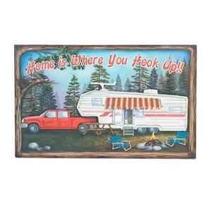 Beachcombers Home Hook Up Sign 19 x 11.75 x 0.25 Inches. - 1 of 2
