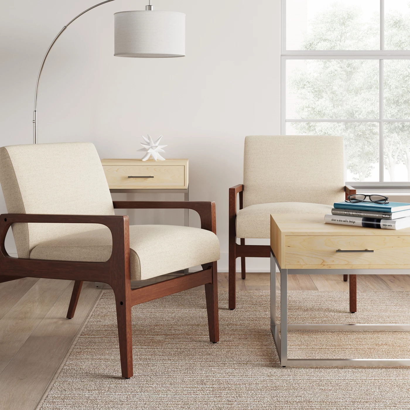Peoria Wood Arm Chair Tan - Project 62™
