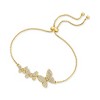 Ross-Simons 0.60 ct. t.w. CZ Butterfly Bolo Bracelet in 18kt Gold Over Sterling Size - 3 of 4