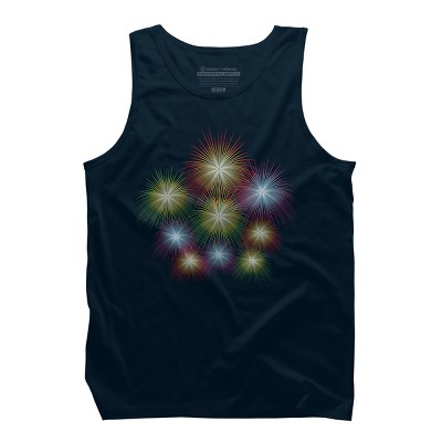 Men's Design By Humans July 4th Fireworks Display By  Tank Top
